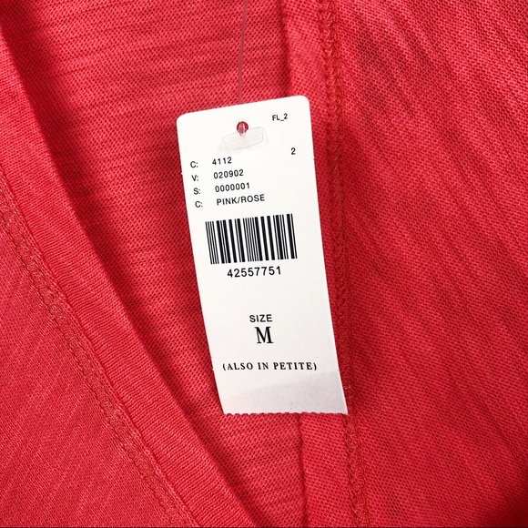 NWT Bordeaux Noelie Pink Dolman Sleeve Top M - Picture 9 of 10